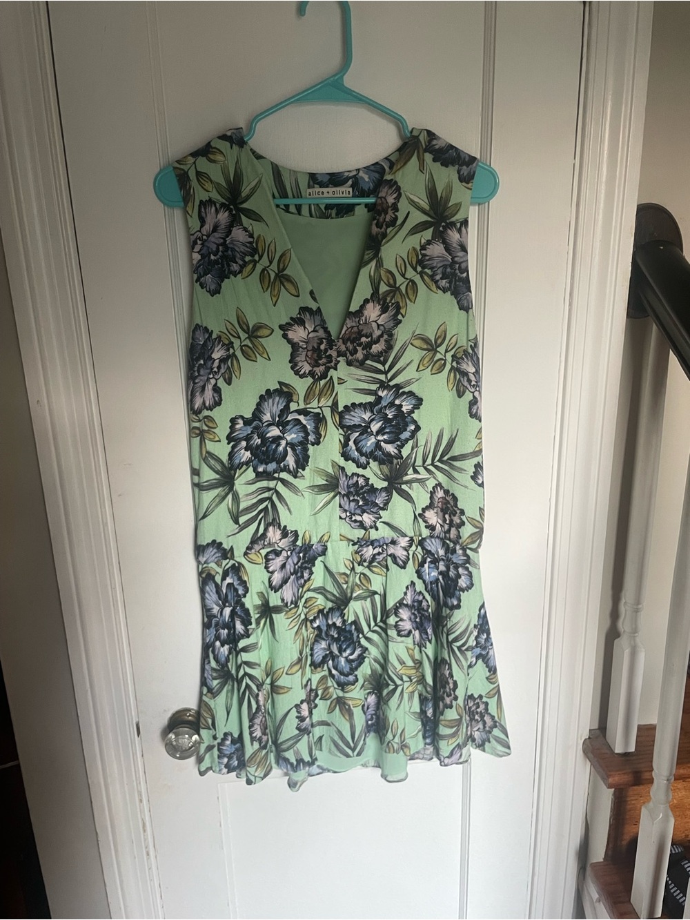 Alice + Olivia Brook Oasis Floral-Mint Dress Women’s Size 8/Medium